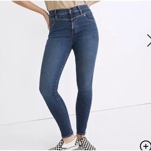 MADEWELL Jeans Womens High Rise Skinny Yoke Edition Pine Wash Blue Size 32